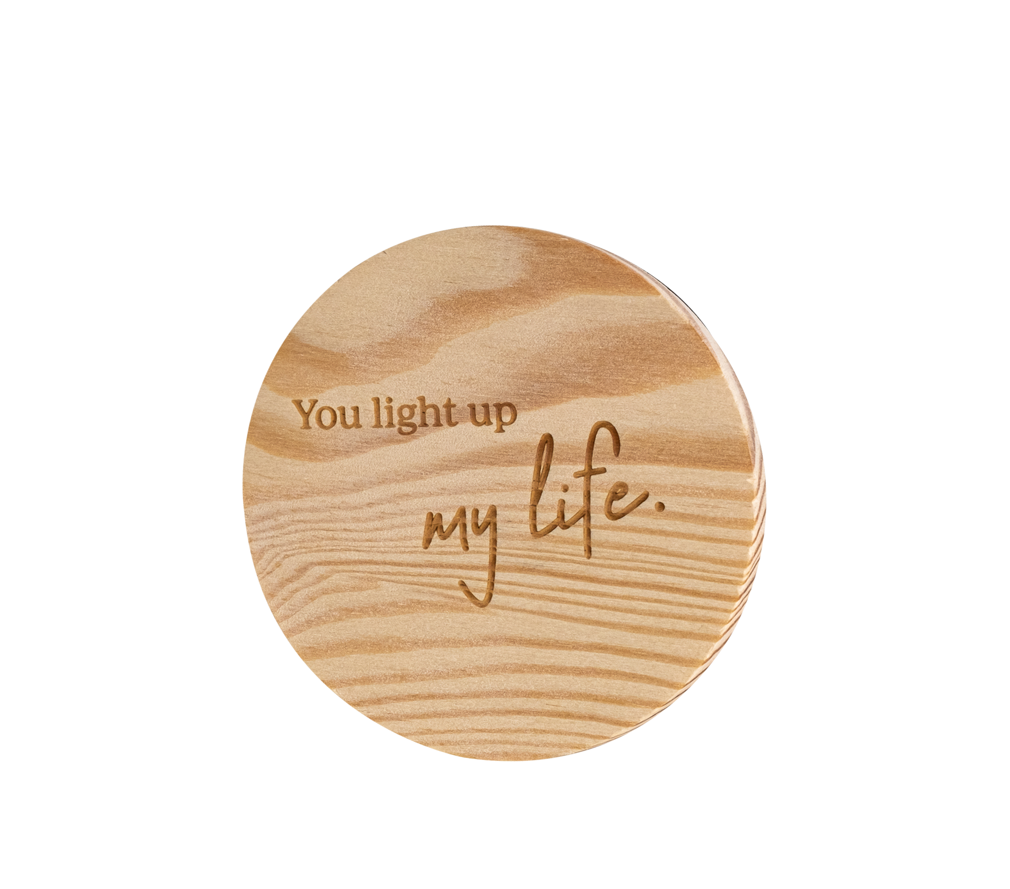 Coperchio per candela grande “You light up my life”