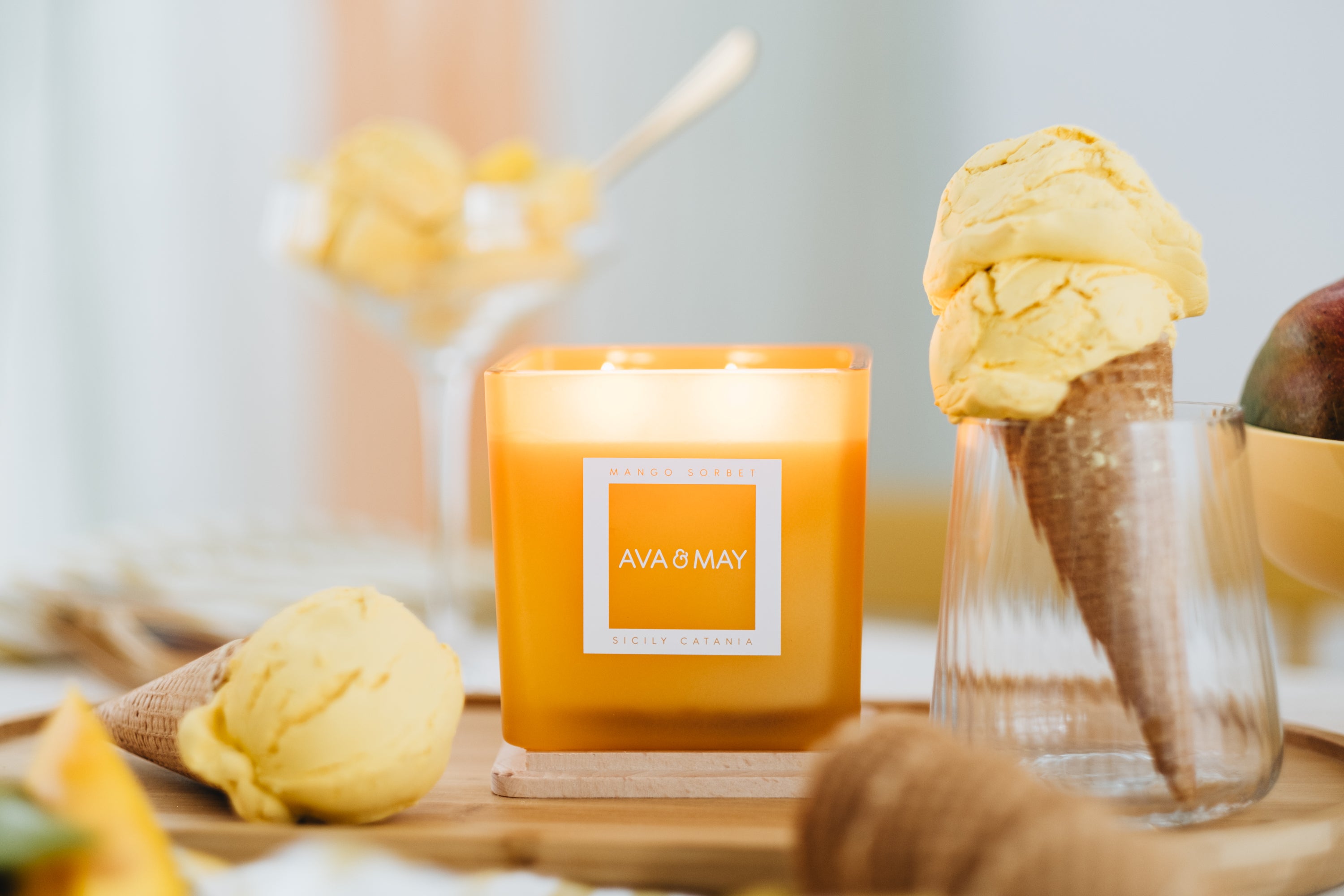 Candela profumata grande Sorbetto al Mango