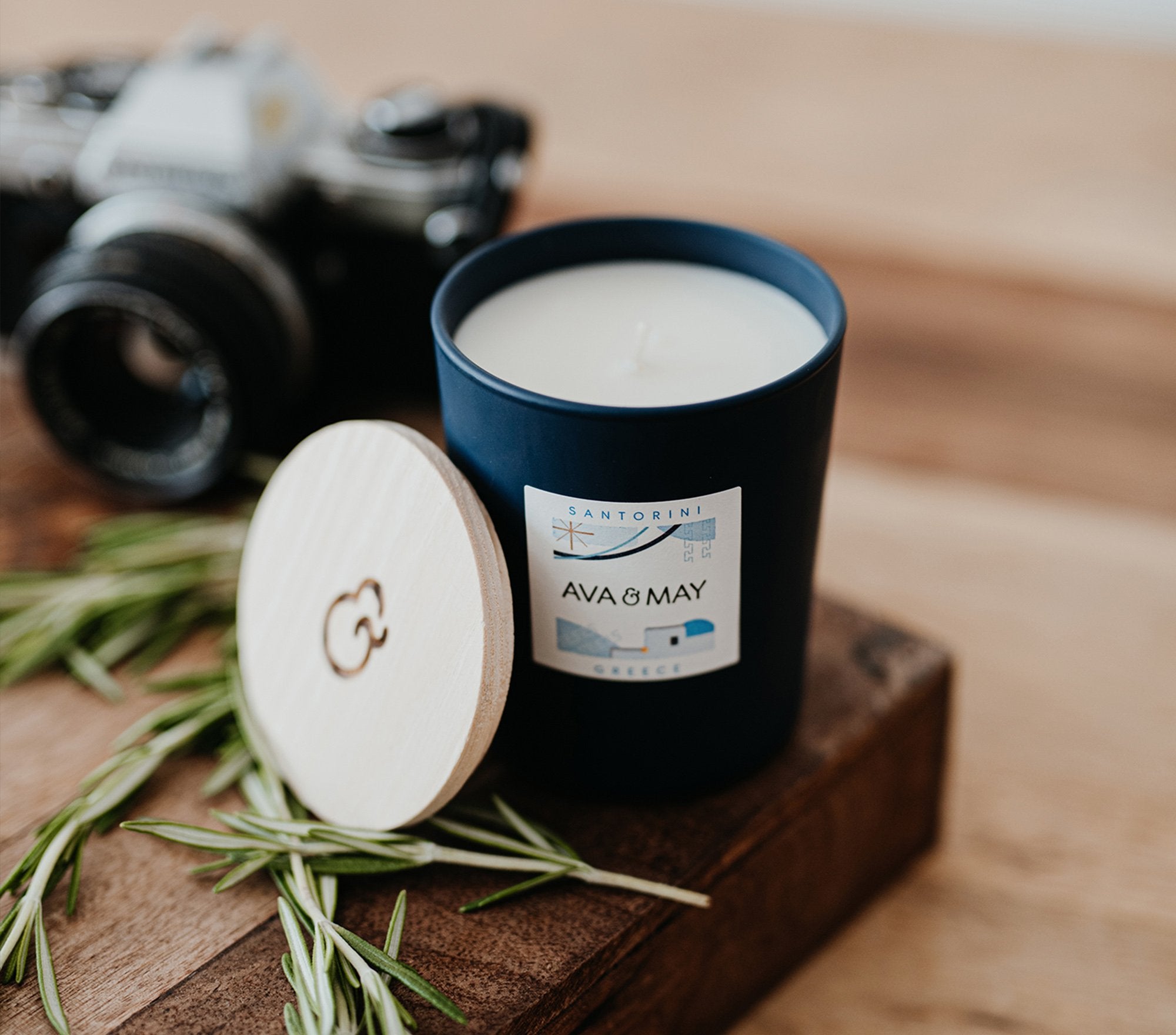 Candela profumata Santorini - AVA & MAY - Italia