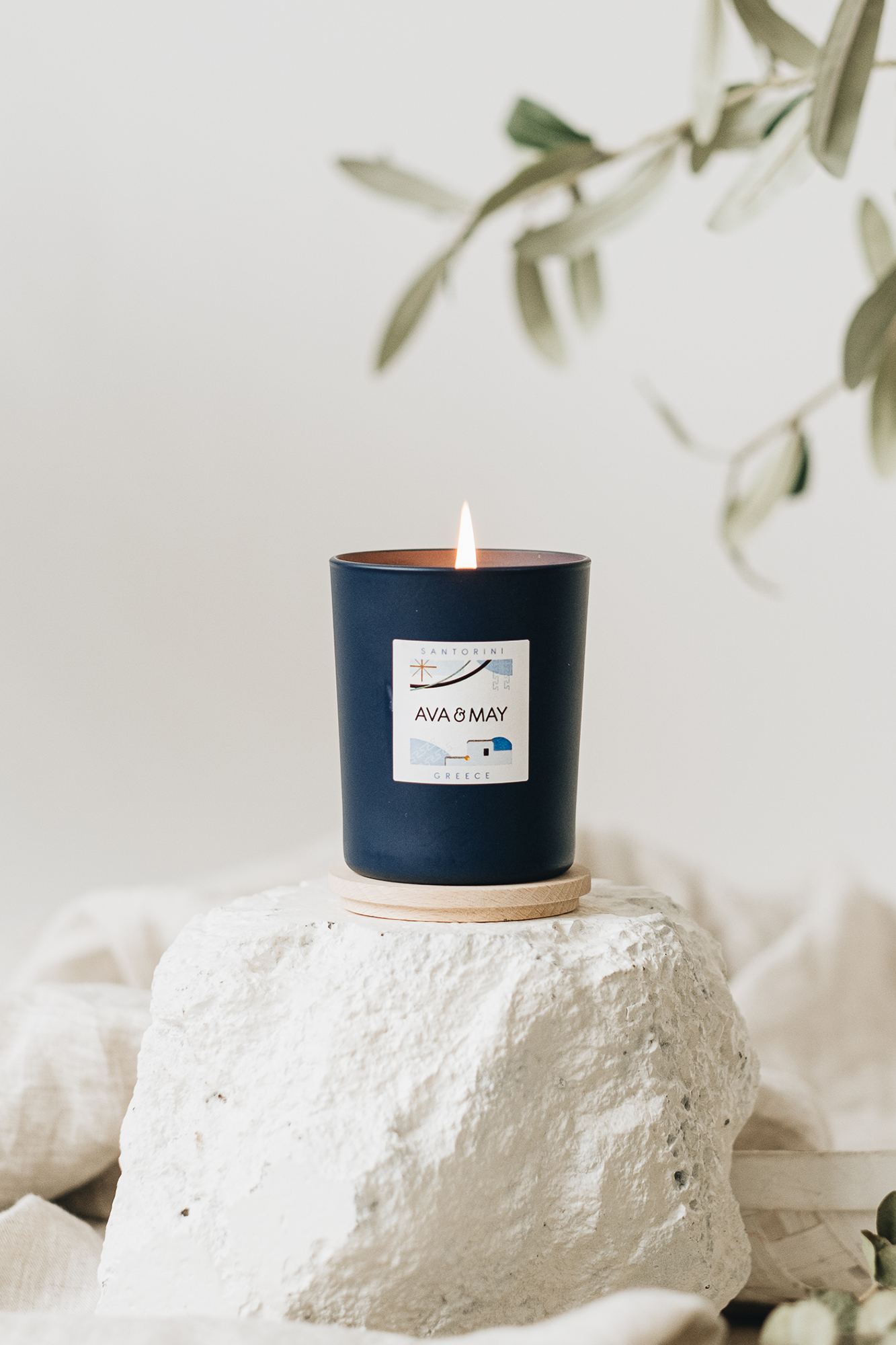 Candela profumata Santorini - AVA & MAY - Italia
