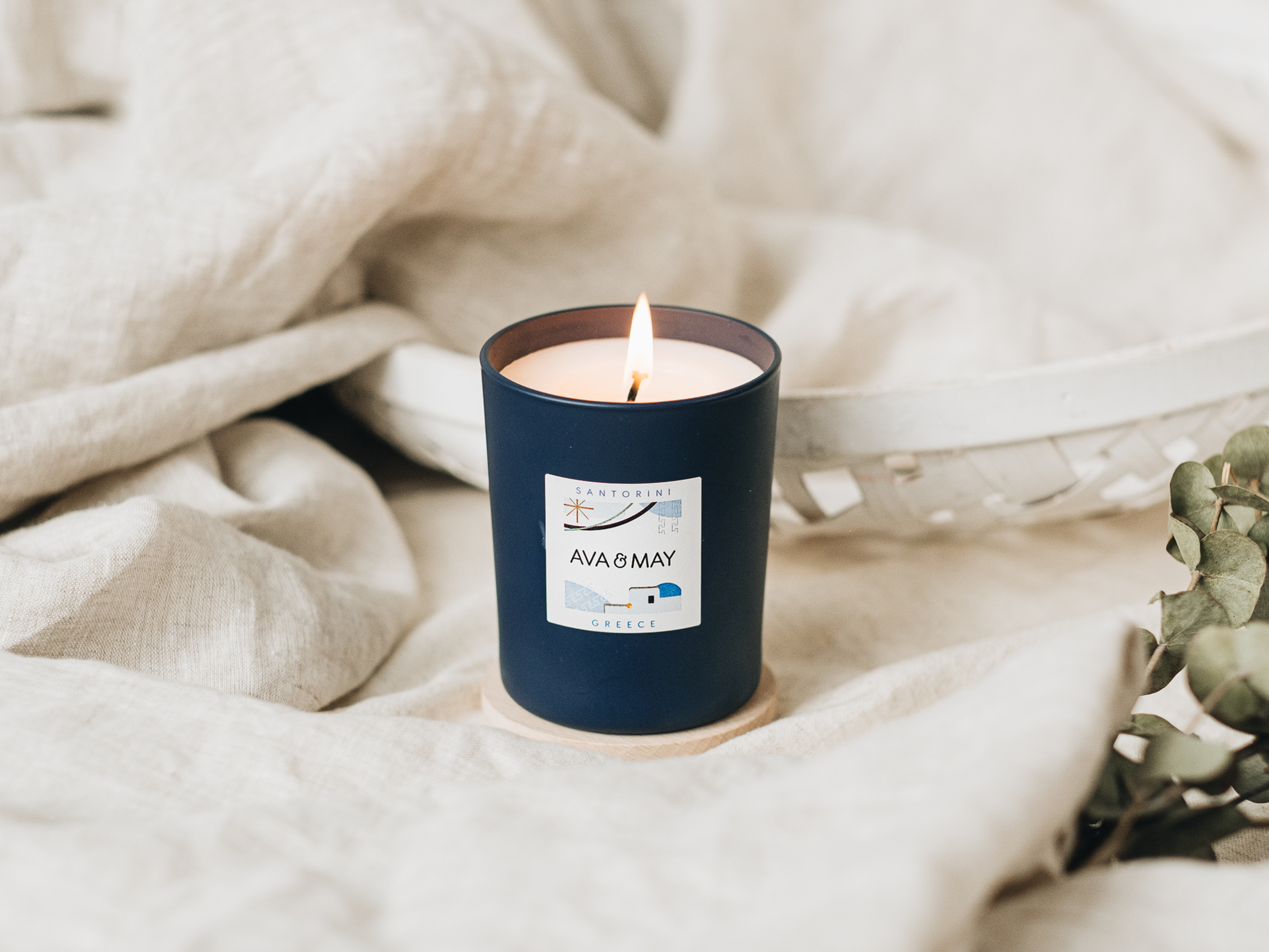 Candela profumata Santorini - AVA & MAY - Italia
