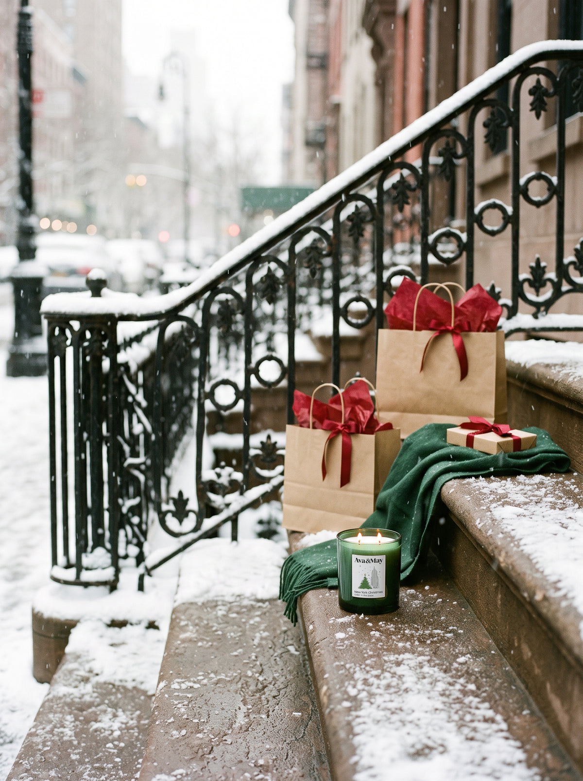 Candela profumata grande New York Christmas