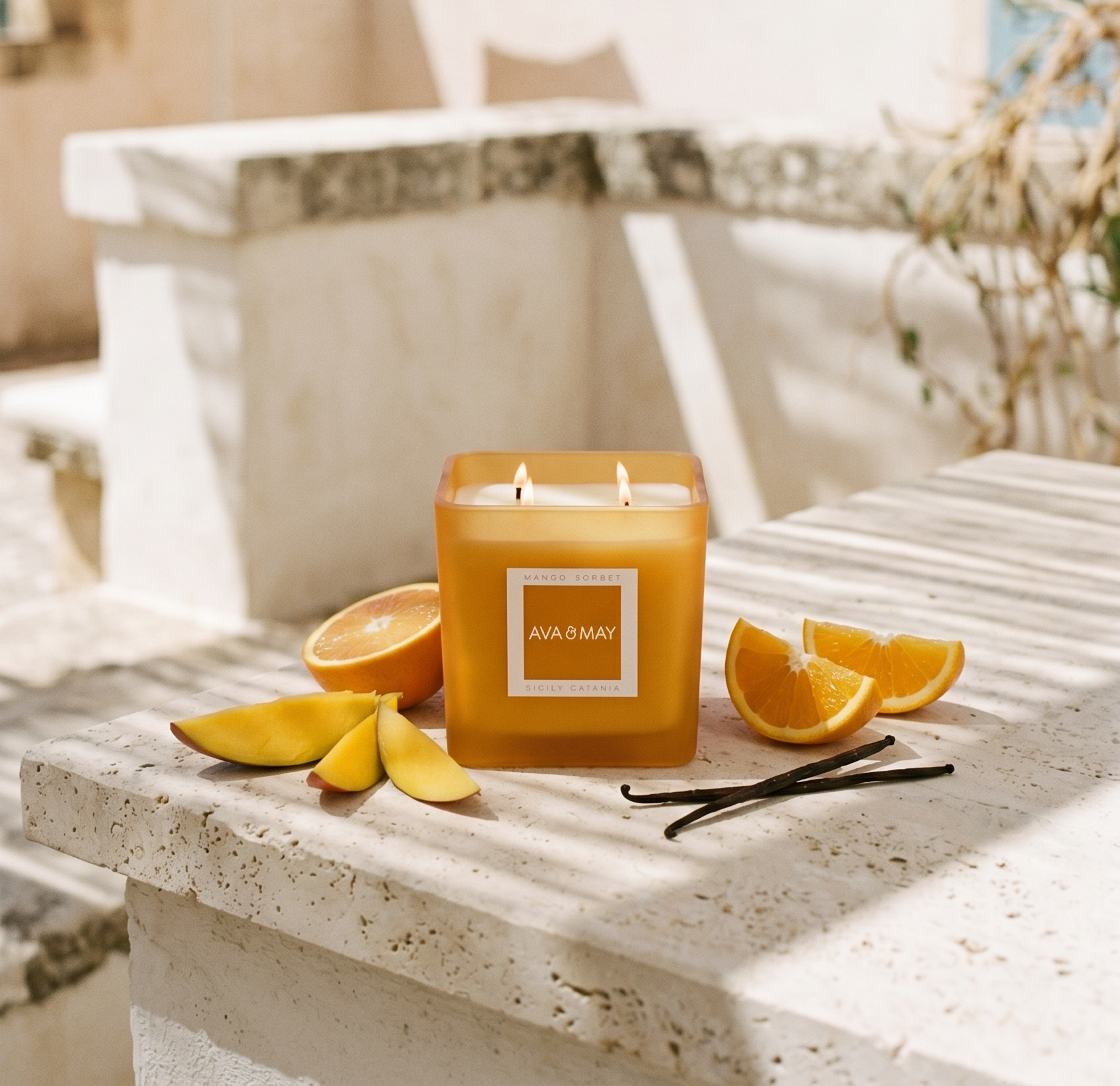 Candela profumata grande Mango Sorbet