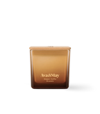 Candela Ava&May Belgian Waffle 220 grammi in vaso quadrato di vetro e coperchio di legno