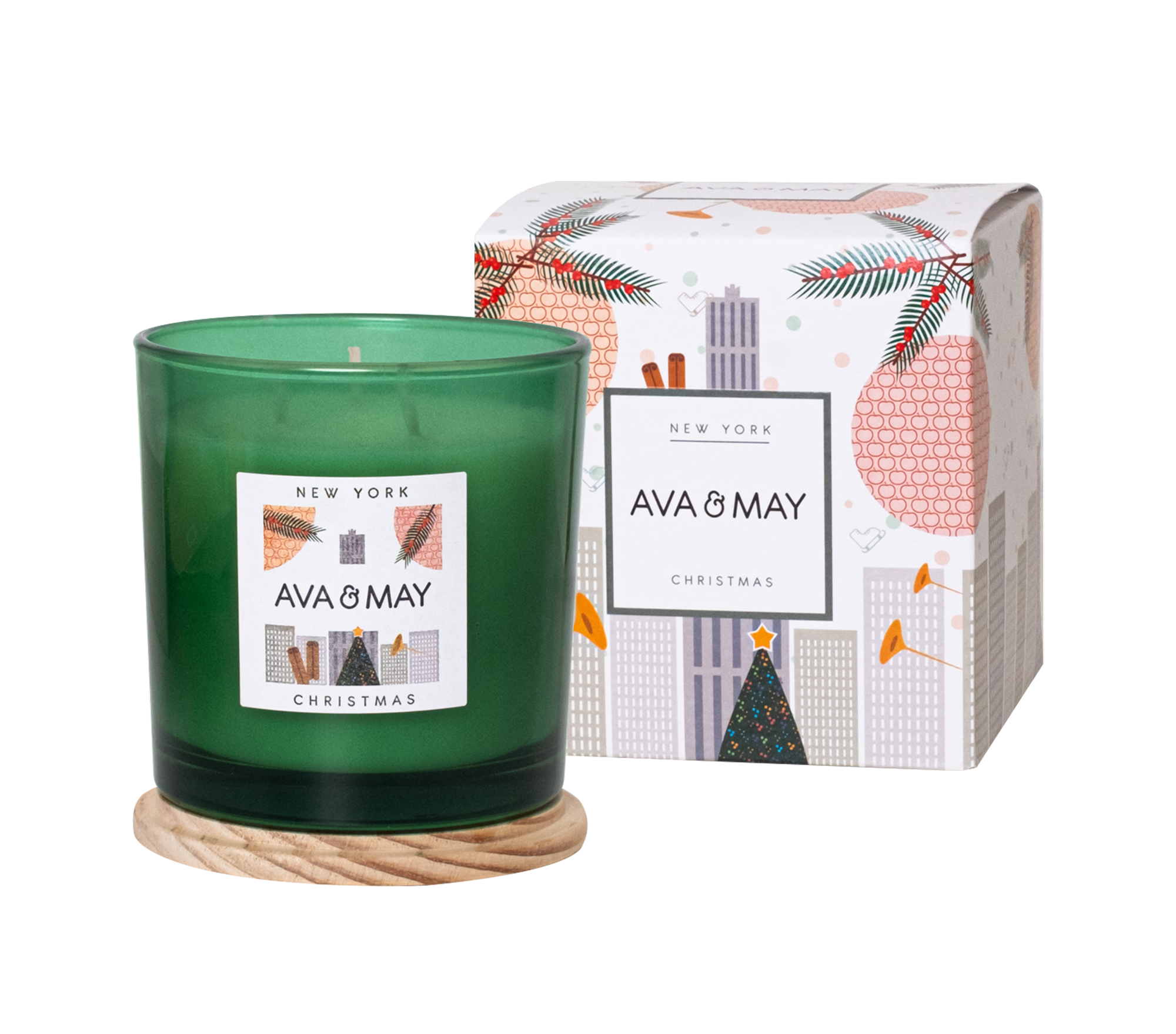 Candela profumata grande New York Christmas