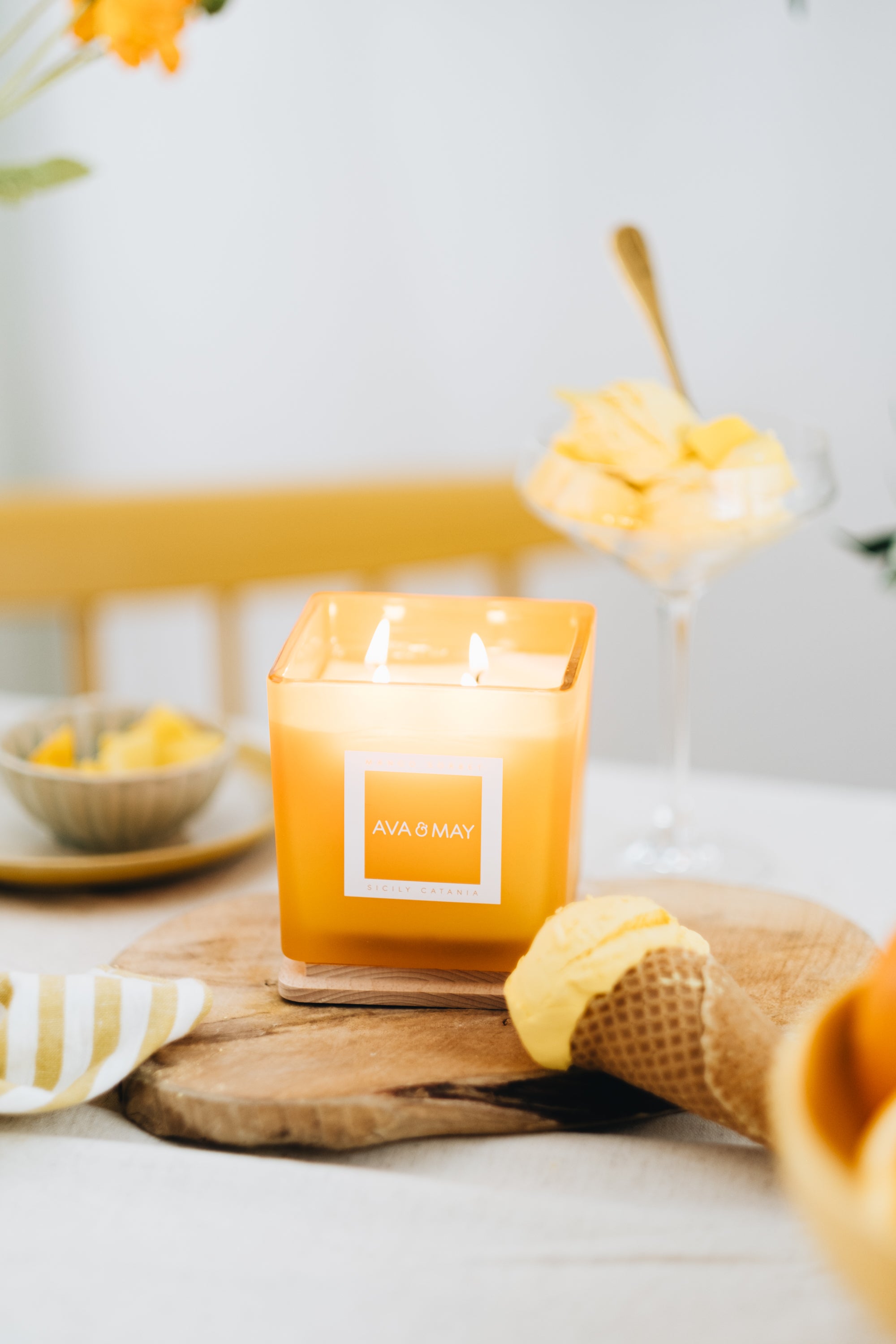 Candela profumata grande Sorbetto al Mango