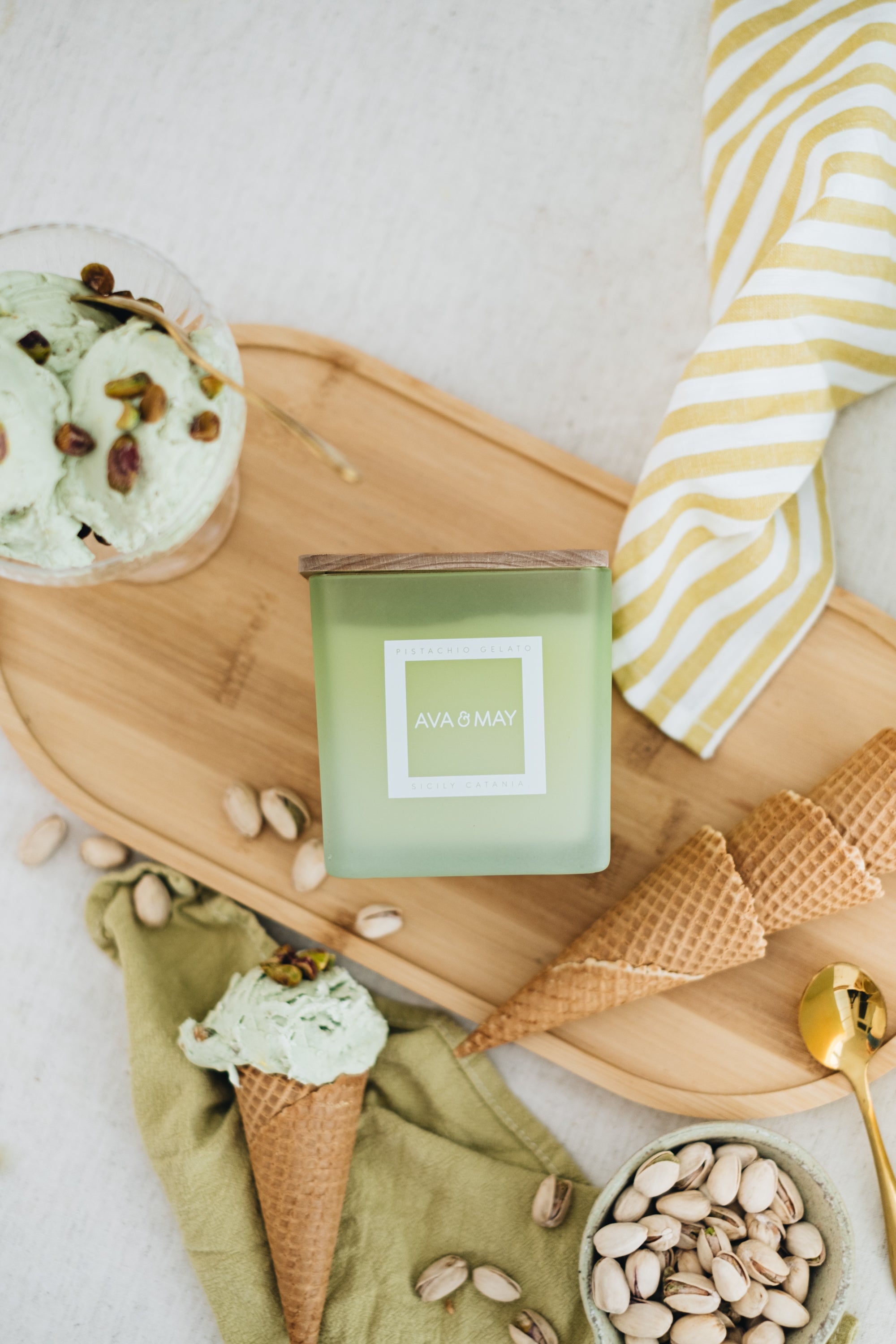 Candela profumata grande Gelato al Pistacchio