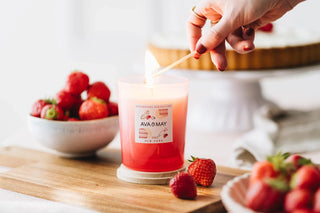 Candela profumata Cheesecake alla fragola